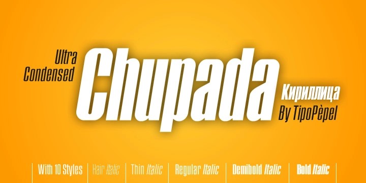 Пример шрифта Chupada #1